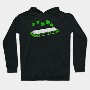 Harmonica St Patrick's Day Harmonicist Irish Musician Hoodie